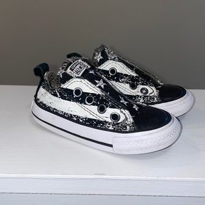 Converse Black stars & stripes velcro sneaker